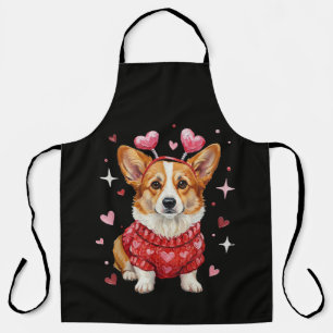 Schattige Corgi Valentijnshart Valentijnsdag Schort