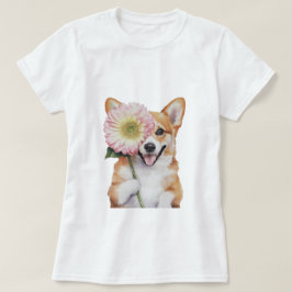 Schattige Corgi Waterverf Illustratie T-shirt