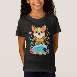 Schattige Corgi Zee Koning Cartoon | Kawaii Oceanh T-shirt