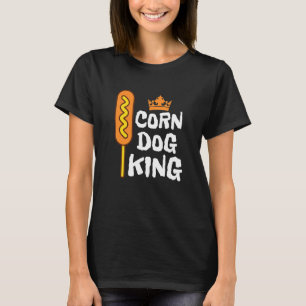 Schattige corndog kostuum maïshond koning meme hal t-shirt