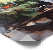 Schattige Cornish Rex Cat Art Print Poster (Hoek)