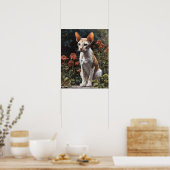 Schattige Cornish Rex Cat Art Print Poster (Keuken)