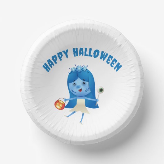 Schattige Corpse Bride Halloween feest Papieren Kommen (Voorkant)