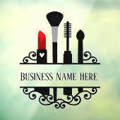 schattige Cosmetische winkel naam toevoegen Raamsticker (Vel 3)