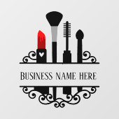 schattige Cosmetische winkel naam toevoegen Raamsticker (Vel)