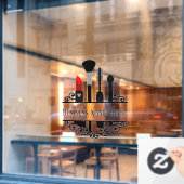 schattige Cosmetische winkel naam toevoegen Raamsticker (Cafe Raam)