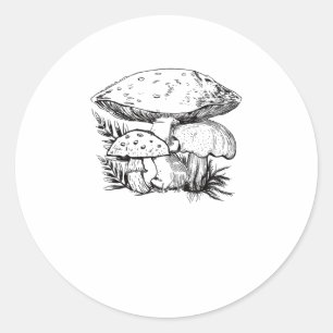 Schattige Cottagecore Esthetische Paddenstoel Schi Ronde Sticker