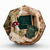 schattige Cottagecore zwangerschapsaankondiging Fotoblokken (Voorkant)