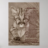 schattige cougar kitten grote schilderkunst poster (Voorkant)