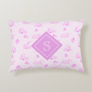 Schattige Country Goose Toile Pattern Monogram Accent Kussen