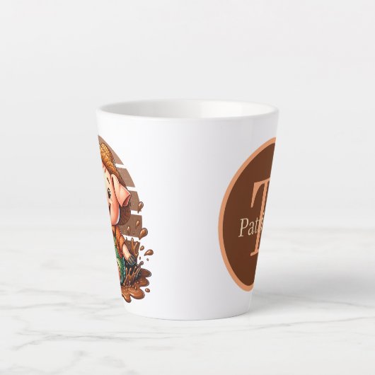 Schattige Country varken liefhebbers toevoegen mon Latte Mok (Voorkant)