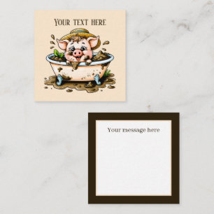 Schattige Country varkenshouders tekst toevoegen N Notitiekaartje