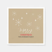 Schattige Country Village Sneeuwwitje Kerst Servet (Voorkant)