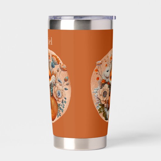 Schattige Country vossenliefhebbers voeg naam toe Geïsoleerde Drinkbeker (Links)