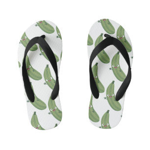 Schattige courgette gelukkige cartoon illustratie kinder teenslippers