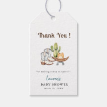 Schattige Cowboy Boho Baby shower Dank je wel