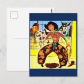 schattige cowboy briefkaart (Voorkant / Achterkant)