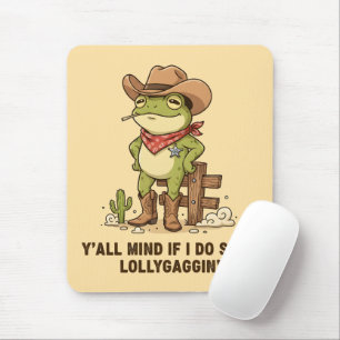 Schattige Cowboy Kikker Lui Lummelen Western Kikke Muismat