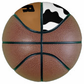 schattige cowboy, koe zwart-wit boerderij basketbal (Rechts)