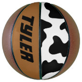 schattige cowboy, koe zwart-wit boerderij basketbal (Verticaal)