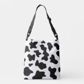 schattige cowboy, koe zwart-wit boerderij crossbody tas (Achterkant)