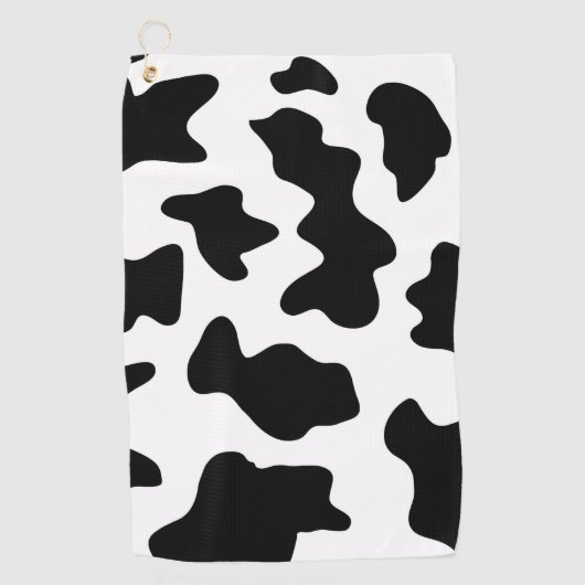 schattige cowboy, koe zwart-wit boerderij golfhanddoek (Voorkant)