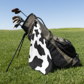 schattige cowboy, koe zwart-wit boerderij golfhanddoek (Groen)