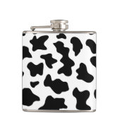 schattige cowboy, koe zwart-wit boerderij heupfles (Voorkant)