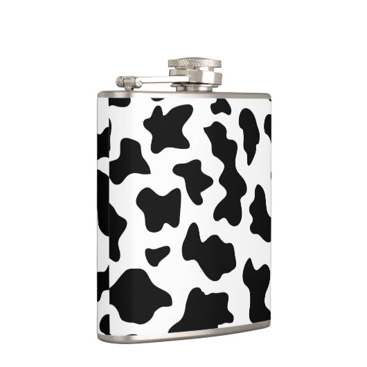 schattige cowboy, koe zwart-wit boerderij heupfles (Rechts)