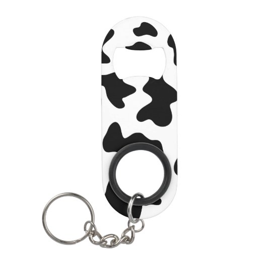 schattige cowboy, koe zwart-wit boerderij mini flessenopener (Voorkant)