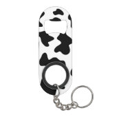 schattige cowboy, koe zwart-wit boerderij mini flessenopener (Achterkant)