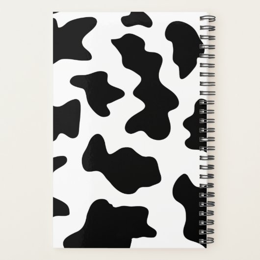 schattige cowboy, koe zwart-wit boerderij planner (Achterkant)