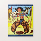 schattige cowboy legpuzzel (Verticaal)