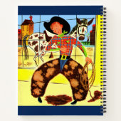 schattige cowboy notitieboek (Achterkant)