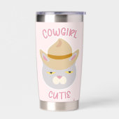 Schattige Cowboy Pet Country Cat Fun Motto Geïsoleerde Drinkbeker (Links)