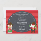 Schattige Cowboy Santa en Paard Christmas Baby sho Kaart (Achterkant)