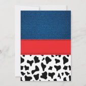 Schattige cowboy tweeling uitnodigen kaart (Achterkant)