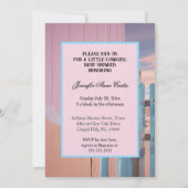 Schattige Cowgirl Baby shower Roze Blauwe Dieren Kaart (Achterkant)