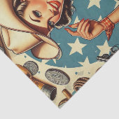 Schattige  cowgirl tissuepapier (Detail)