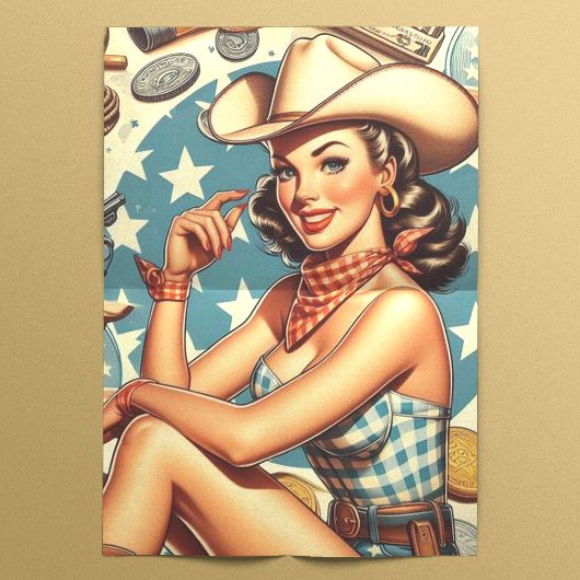 Schattige  cowgirl tissuepapier