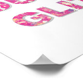 Schattige crafting citaat roze glitter poster (Hoek)