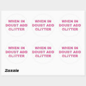 Schattige crafting citaat roze glitter ronde sticker (Vel)