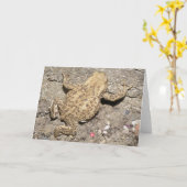 Schattige Crawling Toad Wenskaart Kaart (Gele Bloem)