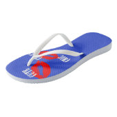 Schattige Crazy Chic Rode Lippen Kus Flip Flops (Schuin)