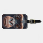 Schattige Crazy Funny Chimpansee Anime Portret Bagagelabel (Voorkant horizontaal)