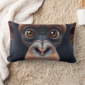 Schattige Crazy Funny Chimpansee Anime Portret Kussen (Deken)