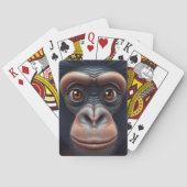 Schattige Crazy Funny Chimpansee Anime Portret Pokerkaarten (Achterkant)