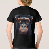 Schattige Crazy Funny Chimpansee Anime Portret Tri-Blend Shirt (Achterkant)