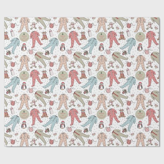 Schattige Cream Baby's eerste kerstgewoonte Cadeaupapier (Vlak)