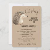 Schattige Cream Brown Hedgehog Kaart (Voorkant)